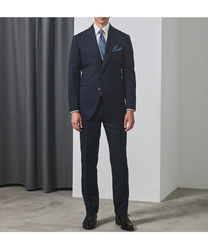 【五大陸/gotairiku / MEN】の横に伸びる【TasmaniaWool/タマニアウール】ストレッチ スーツ__ネイビー格子柄 インテリア・キッズ・メンズ・レディースファッション・服の通販 founy(ファニー) https://founy.com/ ファッション Fashion メンズファッション Fashion for Men セットアップ Matching Sets ストレッチ Stretch, Stretchy Fabric スーツ Suit, Formalwear セットアップ Set-Up, Coordinated Outfit フィット Fit, Slim Fit レギュラー Regular, Standard Fit A/W・秋冬 Autumn/Winter S/S・春夏 SS, Spring/Summer, Warm Season 夏 Summer エレガント 上品 Elegant |ID: prp329100004709527 ipo3291000000034576109