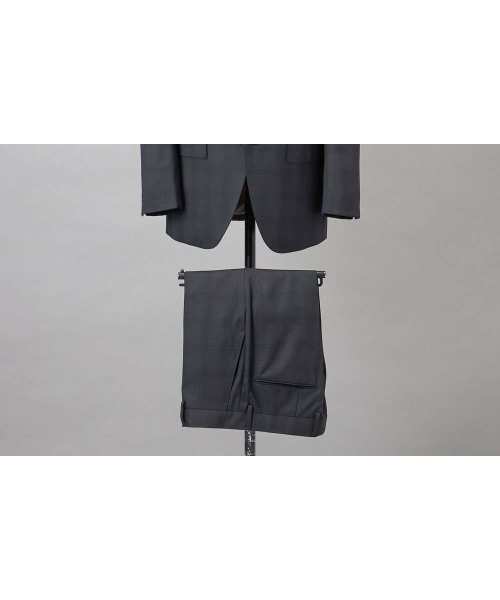 【五大陸/gotairiku / MEN】の横に伸びる【TasmaniaWool/タマニアウール】ストレッチ スーツ_グレー格子柄 インテリア・キッズ・メンズ・レディースファッション・服の通販 founy(ファニー) 　ファッション　Fashion　メンズファッション　Fashion for Men　セットアップ　Matching Sets　ストレッチ　Stretch, Stretchy Fabric　スーツ　Suit, Formalwear　セットアップ　Set-Up, Coordinated Outfit　フィット　Fit, Slim Fit　レギュラー　Regular, Standard Fit　A/W・秋冬　Autumn/Winter　S/S・春夏　SS, Spring/Summer, Warm Season　夏　Summer　エレガント 上品　Elegant　グレー格子地柄|ID: prp329100004709528 ipo3291000000034017680