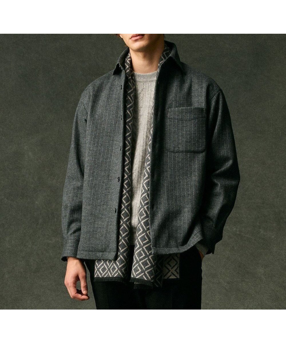 【ジョセフ アブード/JOSEPH ABBOUD / MEN】の【リバーシブル】ダイヤパターンWフェイス ストール インテリア・キッズ・メンズ・レディースファッション・服の通販 founy(ファニー) 　ファッション　Fashion　メンズファッション　Fashion for Men　アクリル　Acrylic Material　ショール　Shawl, Wrap　シンプル　Simple, Minimal　ジャケット　Jacket, Outerwear　ストール　Stole, Wrap　スーツ　Suit, Formalwear　パターン　Pattern, Design Print　フェイス　Face, Facial Design　マフラー　Scarf, Muffler　リバーシブル　Reversible, Two-Sided　A/W・秋冬　Autumn/Winter　おすすめ　Recommended / Our Picks　エレガント 上品　Elegant　ビジネス 仕事 通勤　Business / Work / Commuting　グレー系7|ID: prp329100004709529 ipo3291000000034017682