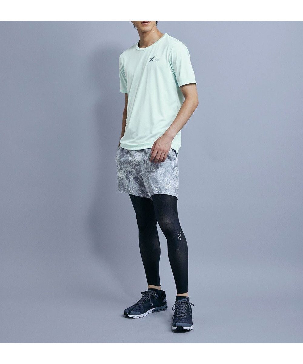 【シーダブリューエックス/CW-X / MEN】の【MEN】ランニングボトム ショートパンツ 3分丈 DHO211 /ワコール インテリア・キッズ・メンズ・レディースファッション・服の通販 founy(ファニー) 　ファッション　Fashion　メンズファッション　Fashion for Men　ボトムス　Bottoms　ハーフパンツ・ショートパンツ　Shorts & Half Pants　ショート　Short, Short Length　パターン　Pattern, Design Print　ボトム　Bottoms, Lower Wear　ポケット　Pocket, Pocket Detail　ランニング　Running, Running Wear, Activewear, Jogging　グレイッシュブルー|ID: prp329100004709541 ipo3291000000034410304