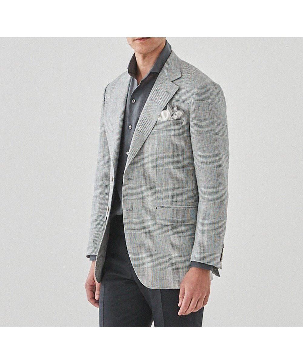 【五大陸/gotairiku / MEN】の【Ermenegild Zegna/ゼニア】SUMMER VIBES ジャケット インテリア・キッズ・メンズ・レディースファッション・服の通販 founy(ファニー) 　ファッション　Fashion　メンズファッション　Fashion for Men　アウター　Men's Coats Outerwear　テーラードジャケット　Tailored Jackets & Blazers　イタリア　Italy　シェイプ　Shape, Slim Fit　ジャケット　Jacket, Outerwear　チェック　Check, Plaid, Tartan　リネン　Linen, Linen Fabric　レギュラー　Regular, Standard Fit　夏　Summer　定番　Standard, Basic Item　春　Spring　S/S・春夏　SS, Spring/Summer, Warm Season　ライトグレー系4|ID: prp329100004709551 ipo3291000000034017813
