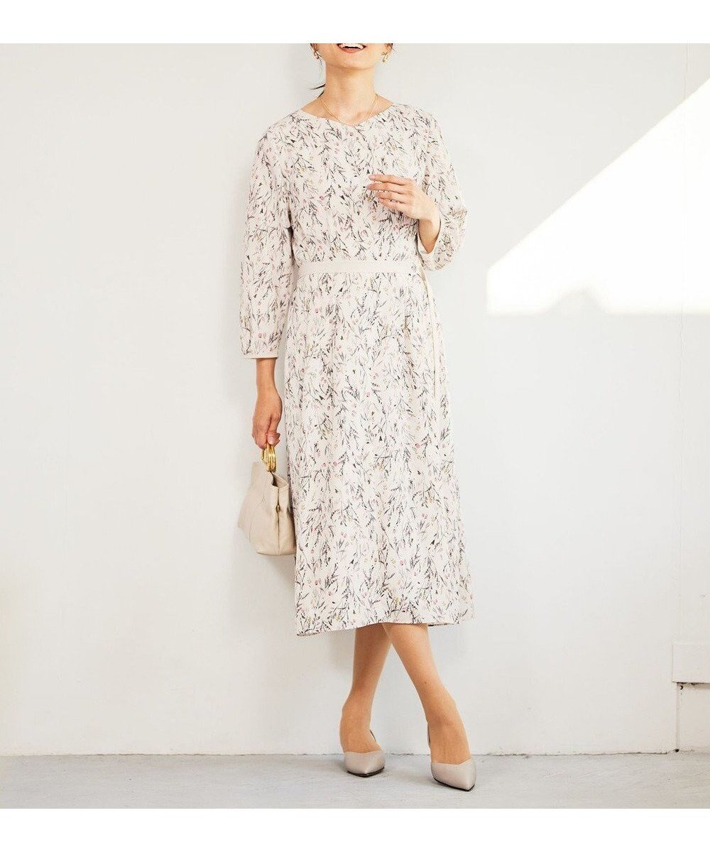 【自由区/JIYU-KU】の【洗える】ウォーターカラーフラワープリント ワンピース 人気、トレンドファッション・服の通販 founy(ファニー) 　ファッション　Fashion　レディースファッション　Fashion for Women　ワンピース　Dresses　カーディガン　Cardigan, Knitwear　ギャザー　Gathered, Ruffled　ドレープ　Drape, Draping Fabric　プリント　Print, Printed Pattern　夏　Summer　春　Spring　S/S・春夏　SS, Spring/Summer, Warm Season　洗える　Machine Washable　 other-1|ID: prp329100004709579 ipo3291000000034018050