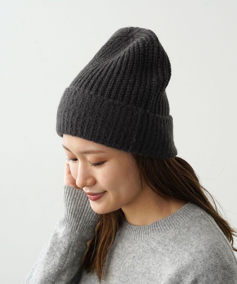 【石田製帽/ISHIDASEIBOU】のモヘア ホールガーメントシャロット ニット帽 インテリア・キッズ・メンズ・レディースファッション・服の通販 founy(ファニー) 　ファッション　Fashion　レディースファッション　Fashion for Women　トップス・カットソー　Cut & Sew Tops　ニット　Knit Tops & Sweaters　キャップ&ハット　Hats & Caps　キャップ　Cap, Baseball Cap　シンプル　Simple, Minimal　フォルム　Silhouette, Form　ベーシック　Basic, Essential　帽子　Hat, Headwear　チャコールグレー|ID: prp329100004709587 ipo3291000000034556953