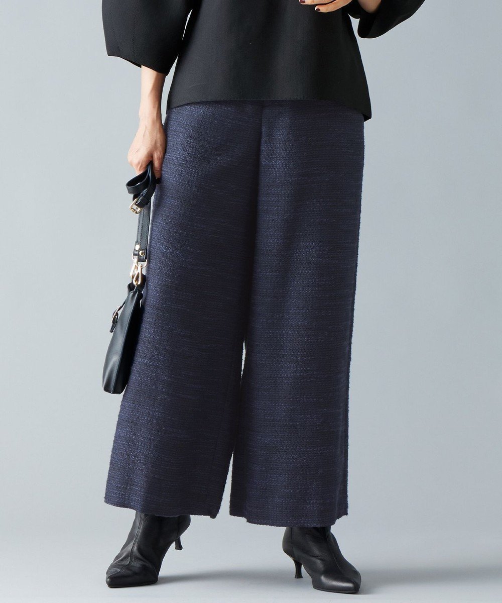 【自由区/JIYU-KU】の【洗える】エアリーツイードワイドクロップド パンツ インテリア・キッズ・メンズ・レディースファッション・服の通販 founy(ファニー) ファッション Fashion レディースファッション Fashion for Women パンツ Pants & Trousers クロップド Cropped, Short Length シンプル Simple, Minimal ツイード Twill, Twill Weave ミックス Mix, Mixed Style ワイド Wide, Wide Fit 洗える Machine Washable A/W・秋冬 Autumn/Winter ミッドナイト|ID: prp329100004709601 ipo3291000000034018175