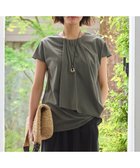 【自由区/JIYU-KU】の【洗える・XSサイズあり】ハイツイストポンチフロントタック カットソー カーキ系|ID: prp329100004709603 ipo3291000000034305032