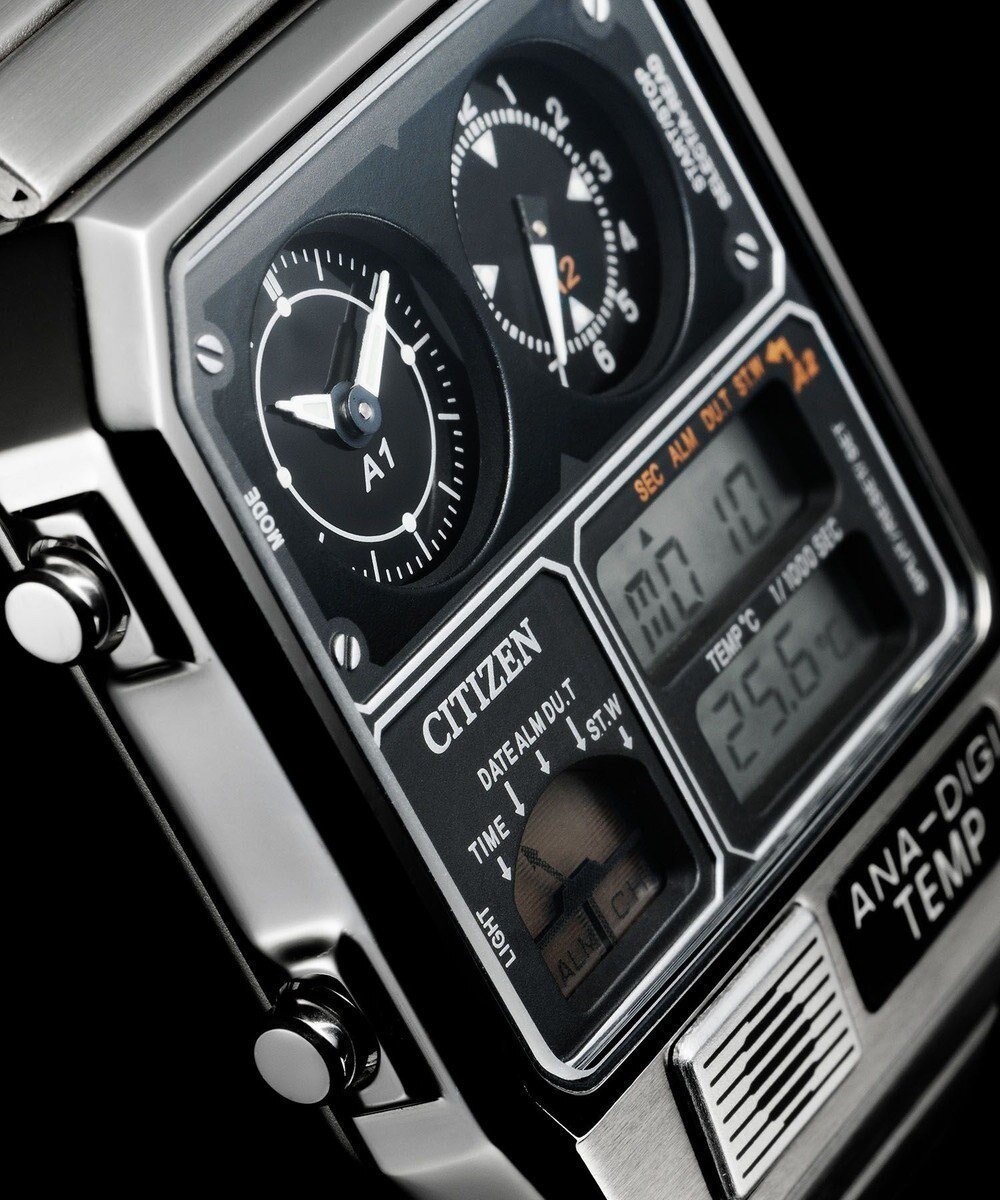 【シチズン/CITIZEN】の【特定店取扱いモデル】レコードレーベル 1980年代に一世を風靡したアナデジテンプ 人気、トレンドファッション・服の通販 founy(ファニー) 　ファッション　Fashion　レディースファッション　Fashion for Women　腕時計　Wristwatch　ガラス　Glass, Glassware　クリスタル　Crystal, Swarovski　時計　Watch, Wristwatch　人気　Popular, Best Seller　 other-1|ID: prp329100004710806 ipo3291000000034268180