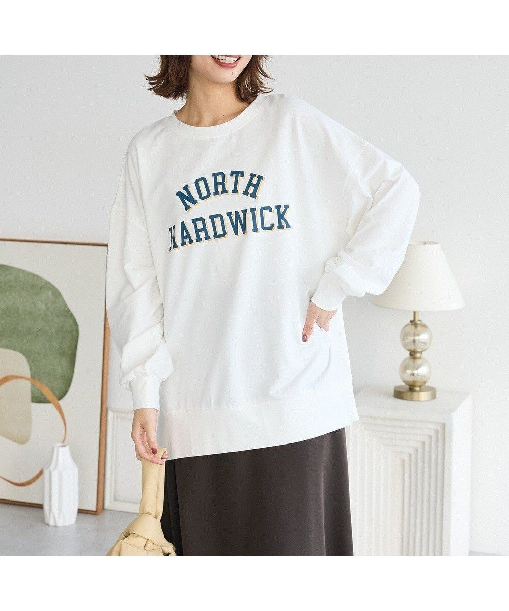 【グリーンパークス/Green Parks】のカレッジロゴ裏毛チュニック 人気、トレンドファッション・服の通販 founy(ファニー) 　ファッション　Fashion　レディースファッション　Fashion for Women　ワンピース　Dresses　チュニック　Tunic Tops & Dresses　新作・新入荷　New Arrivals / New In　おすすめ　Recommended / Our Picks　スタイリッシュ　Stylish, Fashionable　チュニック　Tunic, Long Top　ボトム　Bottoms, Lower Wear　ポケット　Pocket, Pocket Detail　A/W・秋冬　Autumn/Winter　 other-1|ID: prp329100004710823 ipo3291000000034028455