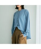 【イェッカ ヴェッカ/YECCA VECCA】の2way裾アレンジパール釦ブラウス 人気、トレンドファッション・服の通販 founy(ファニー) ファッション Fashion レディースファッション Fashion for Women トップス・カットソー Cut & Sew Tops シャツ・ブラウス・オフィスカジュアル Elegant Blouses & Button-Ups おすすめ Recommended / Our Picks とろみ Fluid, Flowy Fabric ジョーゼット Georgette, Semi-Sheer Fabric パール Pearl, Pearl Accent ポケット Pocket, Pocket Detail A/W・秋冬 Autumn/Winter thumbnail Blue|ID: prp329100004710836 ipo3291000000034028509