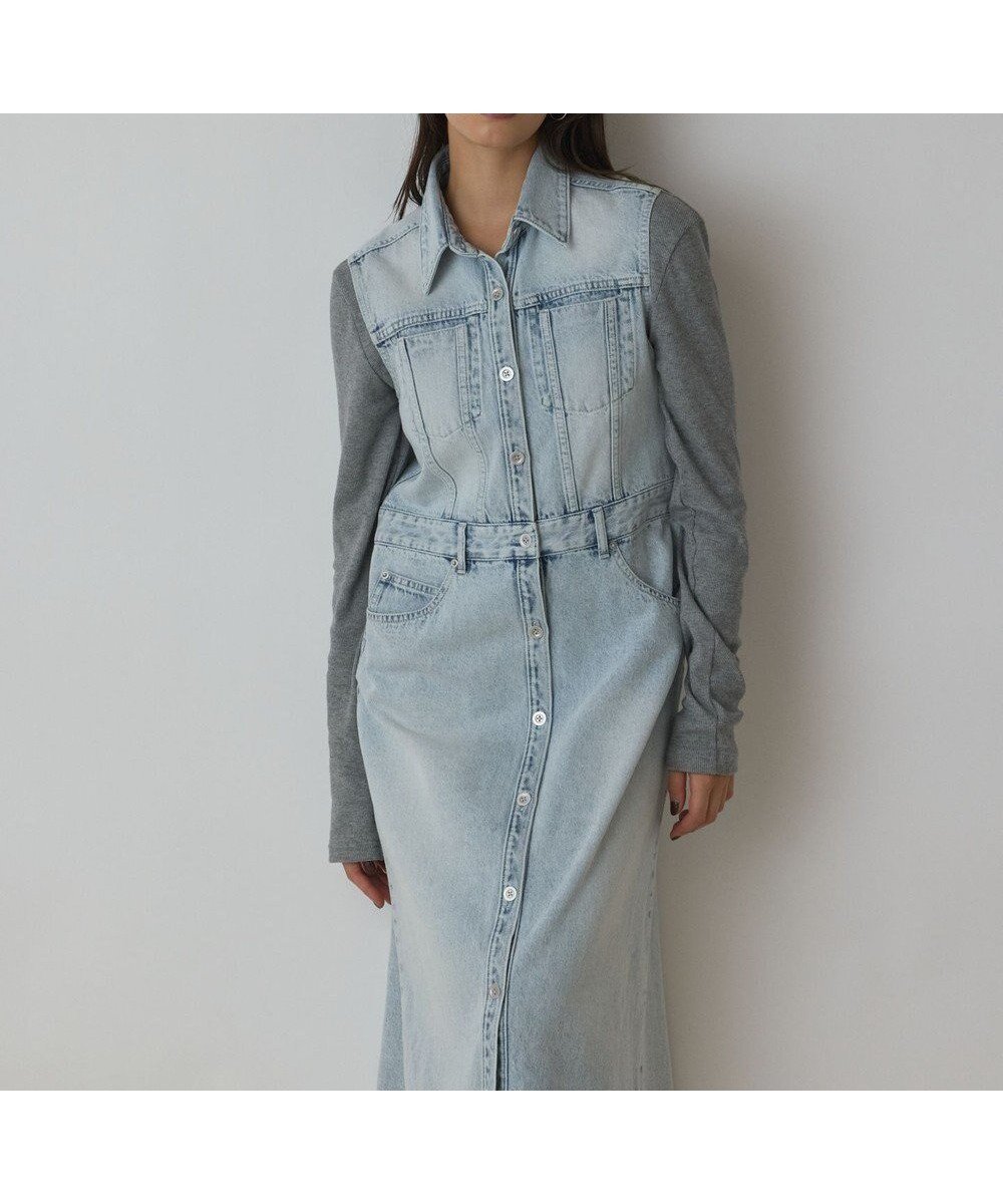 【グレース コンチネンタル/GRACE CONTINENTAL】のデニムロングジレワンピース インテリア・キッズ・メンズ・レディースファッション・服の通販 founy(ファニー) ファッション Fashion レディースファッション Fashion for Women アウター Coat / Outerwear Collection カットソー Cut and Sewn Top ストレート Straight, Straight Cut デニム Denim, Jeans Material 定番 Standard, Basic Item A/W・秋冬 Autumn/Winter サックス|ID: prp329100004710847 ipo3291000000034028552
