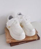 【メゾンドフルール/Maison de FLEUR】のレースリボン厚底スニーカー White|ID: prp329100004710853 ipo3291000000034028580
