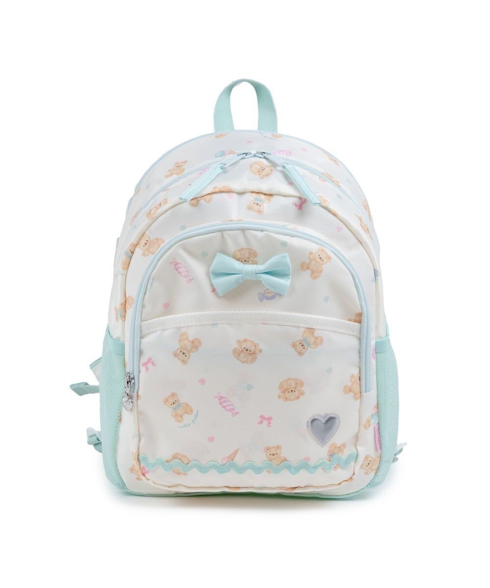 【マザーガーデン/Mother garden / KIDS】のマザーガーデン 子供用 リュックサック 【Mサイズ】 《くま柄》 人気、トレンドファッション・服の通販 founy(ファニー) 　ファッション　Fashion　キッズファッション　Fashion for Kids　ガーデン　Garden, Gardening　ガーリー　Girly, Feminine Style　キャラクター　Character, Licensed Characters　ショルダー　Shoulder, Shoulder Strap　ダブル　Double, Double-Breasted　デイパック　Daypack, Casual Backpack　ポケット　Pocket, Pocket Detail　メッシュ　Mesh, Net Fabric　リボン　Ribbon, Bow　リュック　Backpack, Rucksack　旅行　Travel　 other-1|ID: prp329100004710875 ipo3291000000034028658