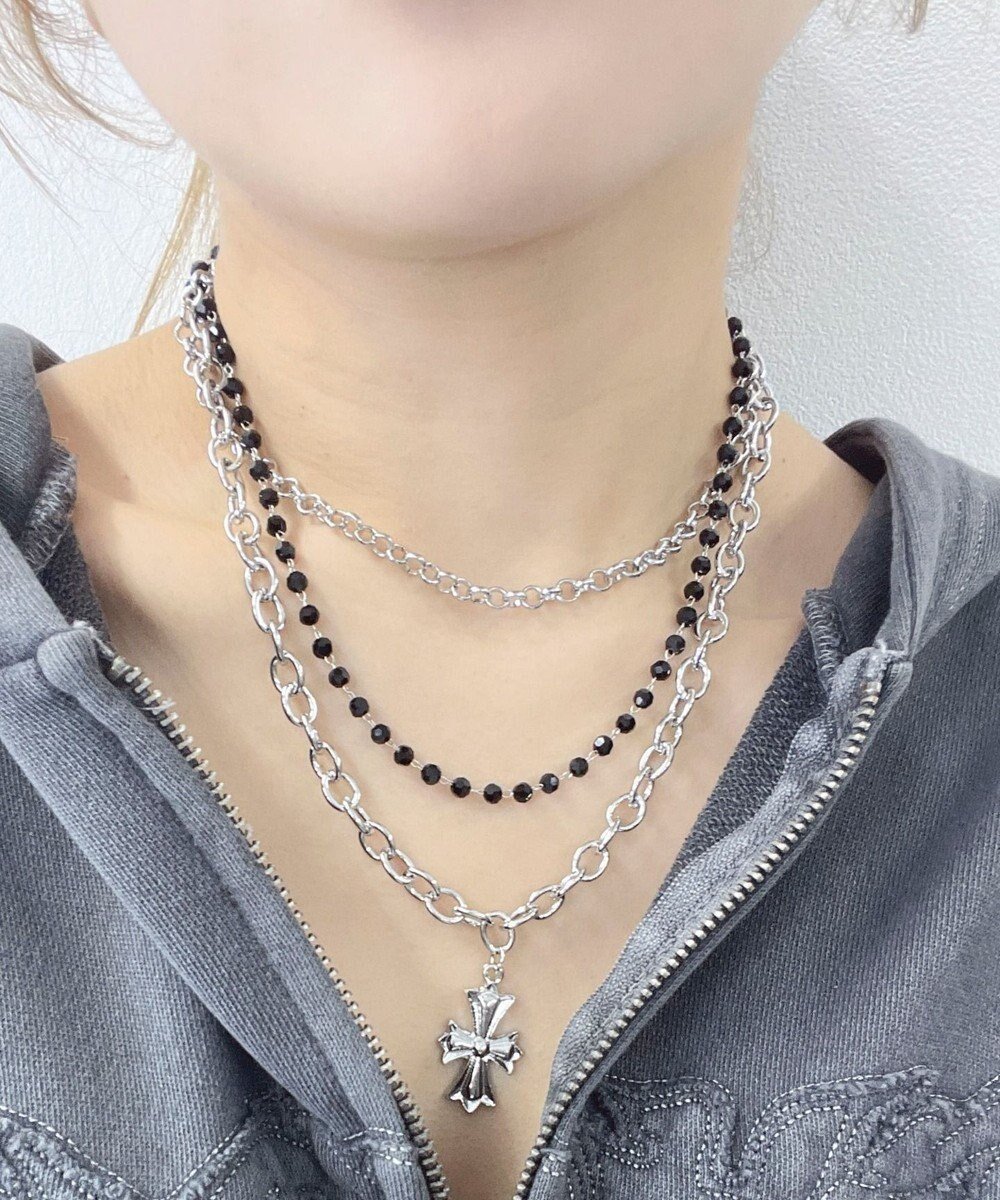 【ウィゴー/WEGO】のL3連クロスネックレス インテリア・キッズ・メンズ・レディースファッション・服の通販 founy(ファニー) 　ファッション　Fashion　レディースファッション　Fashion for Women　ジュエリー　Jewelry　ネックレス　Necklaces & Pendants　おすすめ　Recommended / Our Picks　アクセサリー　Fashion Accessories　シンプル　Simple, Minimal　スウェット / スエット　Sweatshirt, Sweatwear　スマホ　Smartphone, Mobile Device　ネックレス　Necklace, Pendant Necklace　夏　Summer　春　Spring　S/S・春夏　SS, Spring/Summer, Warm Season　柄1|ID: prp329100004710898 ipo3291000000035830077