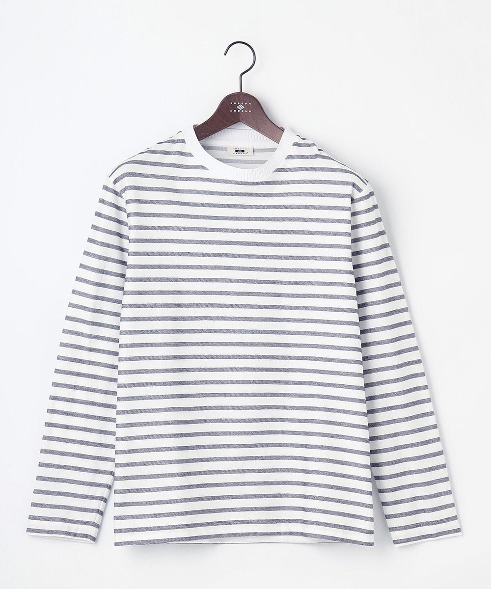 【ジョセフ アブード/JOSEPH ABBOUD / MEN】の【オーガニックコットン使用】インレーボーダー Tシャツ 人気、トレンドファッション・服の通販 founy(ファニー) 　ファッション　Fashion　メンズファッション　Fashion for Men　トップス・カットソー　Cut & Sew Tops　メンズシャツ　Shirts　インナー　Innerwear　オーガニック　Organic Cotton　カットソー　Cut and Sewn Top　ジャケット　Jacket, Outerwear　ボーダー　Border, Stripe　エレガント 上品　Elegant　夏　Summer　春　Spring　S/S・春夏　SS, Spring/Summer, Warm Season　 other-1|ID: prp329100004710918 ipo3291000000034028862