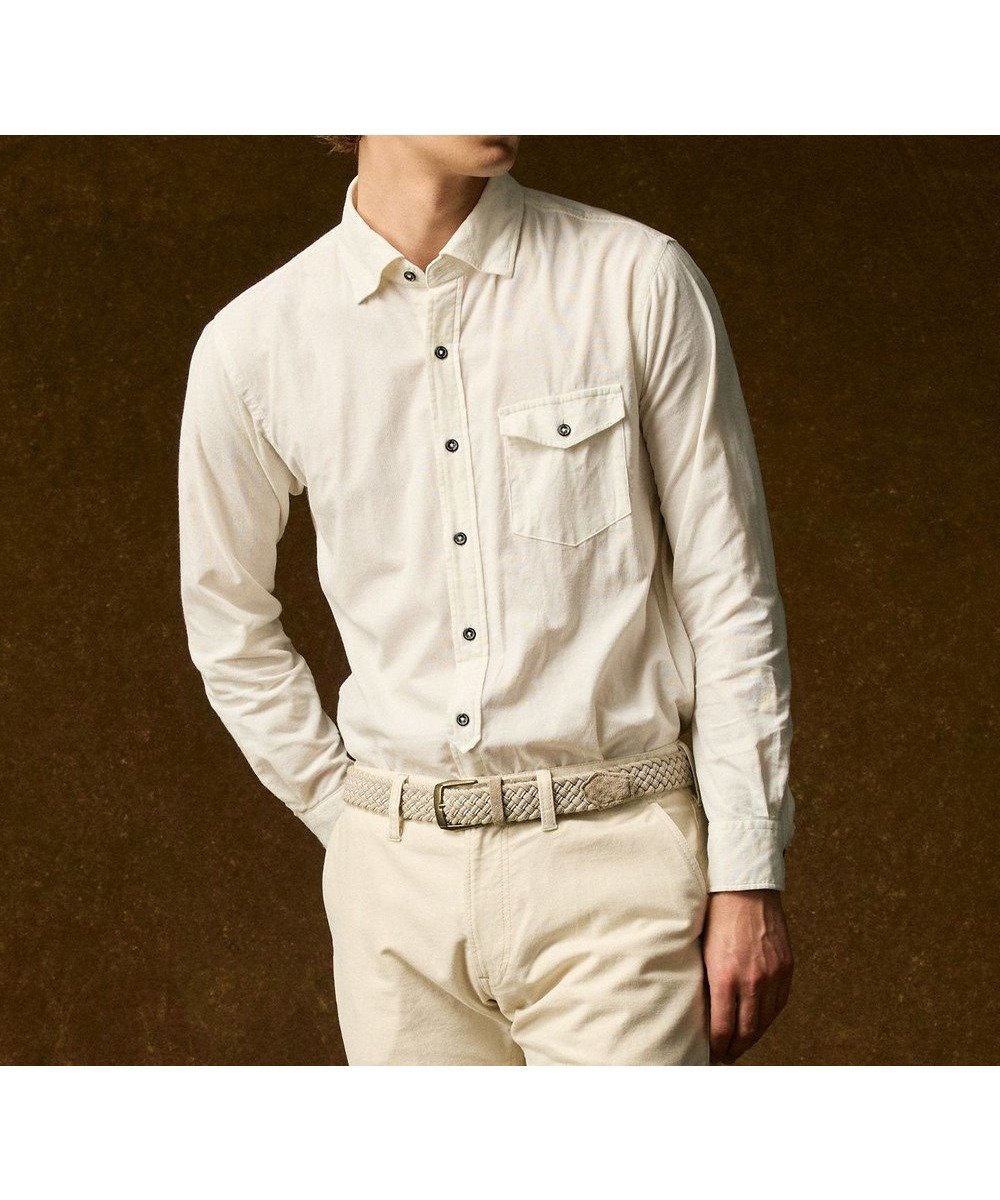 【ジョセフ アブード/JOSEPH ABBOUD / MEN】の【ストレッチ】コーデュロイ シャツ インテリア・キッズ・メンズ・レディースファッション・服の通販 founy(ファニー) 　ファッション　Fashion　メンズファッション　Fashion for Men　トップス・カットソー　Cut & Sew Tops　メンズシャツ　Shirts　インナー　Innerwear　カーディガン　Cardigan, Knitwear　コーデュロイ　Corduroy, Cord Fabric　ジャケット　Jacket, Outerwear　ストレッチ　Stretch, Stretchy Fabric　デニム　Denim, Jeans Material　バランス　Balance, Style Balance　ポケット　Pocket, Pocket Detail　A/W・秋冬　Autumn/Winter　おすすめ　Recommended / Our Picks　エレガント 上品　Elegant　ホワイト系|ID: prp329100004710924 ipo3291000000034242992