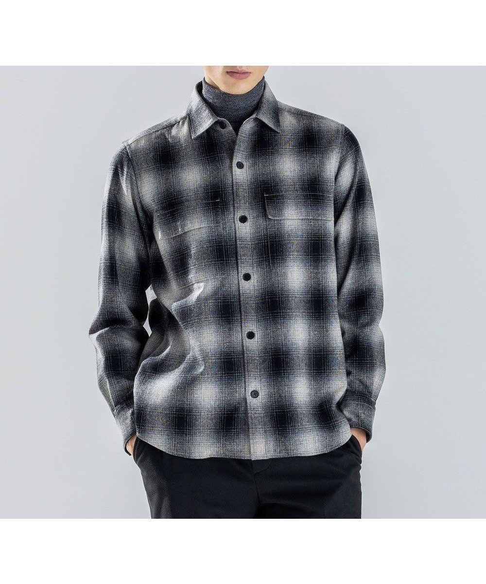 【ジョゼフ オム/JOSEPH HOMME / MEN】の【新素材】フェードフラノチェック / シャツブルゾン 人気、トレンドファッション・服の通販 founy(ファニー) 　ファッション　Fashion　メンズファッション　Fashion for Men　トップス・カットソー　Cut & Sew Tops　メンズシャツ　Shirts　インナー　Innerwear　カフス　Cuff Design　フラップ　Flap, Flap Pocket　フロント　Front, Front Design　ブルゾン　Blouson, Bomber Jacket　ポケット　Pocket, Pocket Detail　冬　Winter / This Winter　A/W・秋冬　Autumn/Winter　 other-1|ID: prp329100004710926 ipo3291000000034242994
