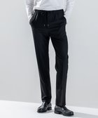 【ジョゼフ オム/JOSEPH HOMME / MEN】の【洗える/しわになりにくい/ストレッチ/ウエストゴム仕様】ウール混キャリーマンストレッチ ドロスト付ストレートパンツ / HOVE ブラック系|ID: prp329100004710928 ipo3291000000034028912