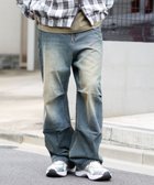 【ウィゴー/WEGO / MEN】の【S～Lサイズ展開/ウエスト調整可】パラシュートデニムパンツ デニム中濃加工色|ID: prp329100004710932 ipo3291000000034243004