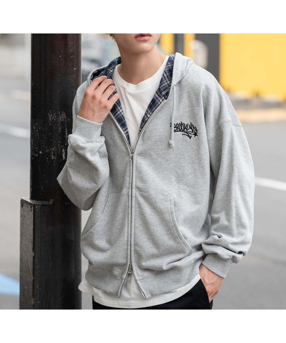 【ウィゴー/WEGO】の【ユニセックス着用ITEM/MLサイズ展開】チェックZIPパーカー インテリア・キッズ・メンズ・レディースファッション・服の通販 founy(ファニー) ファッション Fashion レディースファッション Fashion for Women トップス・カットソー Cut & Sew Tops レディースパーカー・カジュアルフーディー Casual Hoodies & Sweatshirts インナー Innerwear 春 Spring 秋 Autumn カーゴパンツ Cargo Pants, Utility Pants グラフィック Graphic, Graphic Design シンプル Simple, Minimal スニーカー Sneakers, Trainers スマホ Smartphone, Mobile Device チェック Check, Plaid, Tartan デニム Denim, Jeans Material トレンド Trend, Trending Now 長袖 Long Sleeve, Full Sleeve パーカー Hoodie, Parka フロント Front, Front Design ワイド Wide, Wide Fit 冬 Winter / This Winter A/W・秋冬 Autumn/Winter 杢グレー|ID: prp329100004710933 ipo3291000000034028945