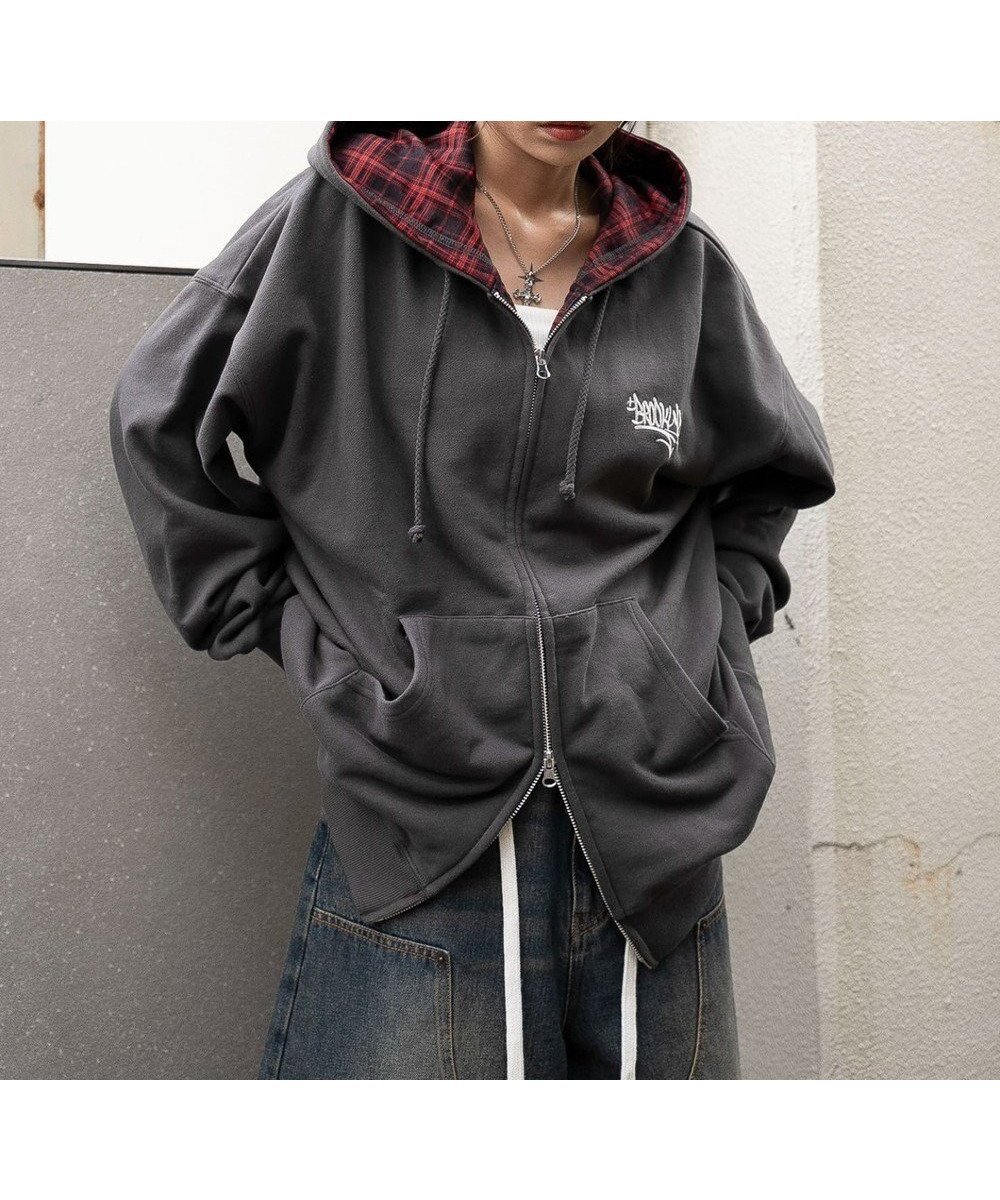 【ウィゴー/WEGO】の【ユニセックス着用ITEM/MLサイズ展開】チェックZIPパーカー インテリア・キッズ・メンズ・レディースファッション・服の通販 founy(ファニー) ファッション Fashion レディースファッション Fashion for Women トップス・カットソー Cut & Sew Tops レディースパーカー・カジュアルフーディー Casual Hoodies & Sweatshirts インナー Innerwear 春 Spring 秋 Autumn カーゴパンツ Cargo Pants, Utility Pants グラフィック Graphic, Graphic Design シンプル Simple, Minimal スニーカー Sneakers, Trainers スマホ Smartphone, Mobile Device チェック Check, Plaid, Tartan デニム Denim, Jeans Material トレンド Trend, Trending Now 長袖 Long Sleeve, Full Sleeve パーカー Hoodie, Parka フロント Front, Front Design ワイド Wide, Wide Fit 冬 Winter / This Winter A/W・秋冬 Autumn/Winter スミクロ|ID: prp329100004710933 ipo3291000000034028946