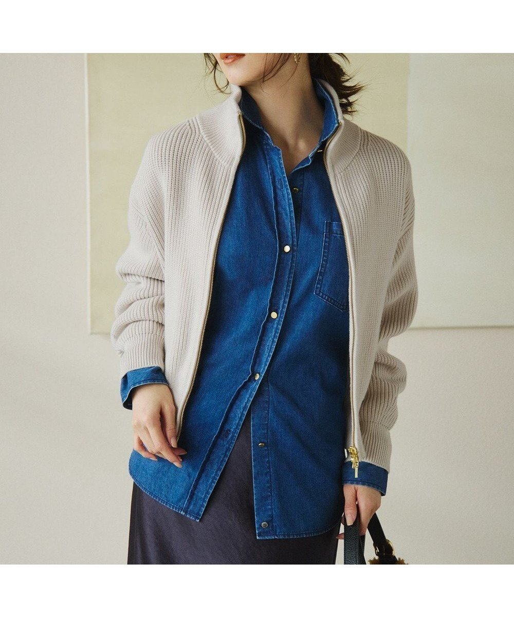 【23区/NIJYUSANKU】の【洗える】コットンリリー ニットブルゾン 人気、トレンドファッション・服の通販 founy(ファニー) 　ファッション　Fashion　レディースファッション　Fashion for Women　アウター　Coat / Outerwear Collection　レディースジャケット・軽アウター　Jackets　ブルゾンジャケット・スポーティアウター　Blouson Jackets　洗える　Machine Washable　畦　Ribbed Knit　シンプル　Simple, Minimal　ジャケット　Jacket, Outerwear　ストレッチ　Stretch, Stretchy Fabric　トレンド　Trend, Trending Now　人気　Popular, Best Seller　ブルゾン　Blouson, Bomber Jacket　ベスト　Vest, Waistcoat　ベーシック　Basic, Essential　A/W・秋冬　Autumn/Winter　冬　Winter / This Winter　2024年　2024　2024-2025秋冬・A/W　Autumn/Winter 2024–25 AW24–25　 other-1|ID: prp329100004710935 ipo3291000000034628608