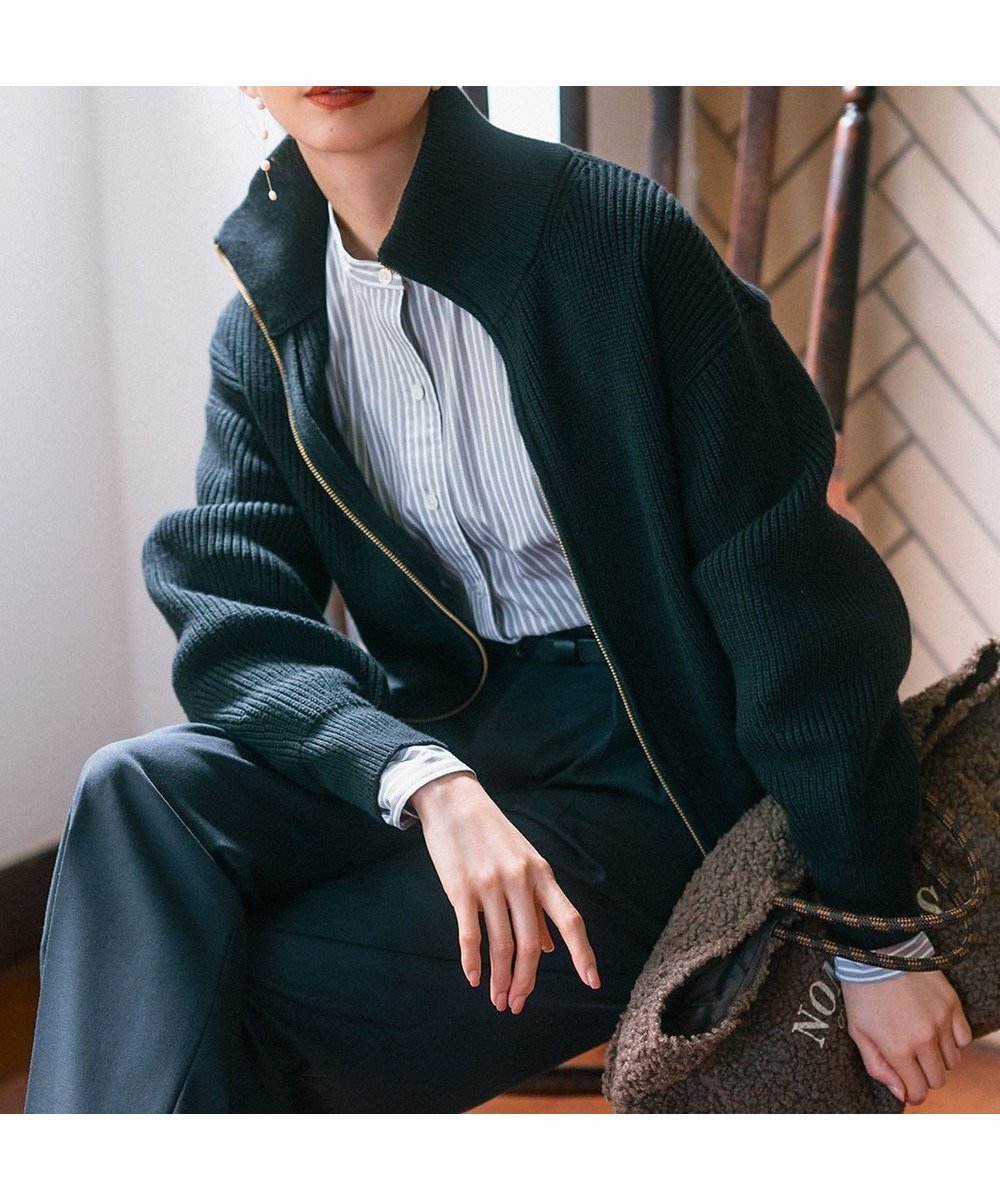 【23区/NIJYUSANKU】の【洗える】コットンリリー ニットブルゾン インテリア・キッズ・メンズ・レディースファッション・服の通販 founy(ファニー) 　ファッション　Fashion　レディースファッション　Fashion for Women　アウター　Coat / Outerwear Collection　レディースジャケット・軽アウター　Jackets　ブルゾンジャケット・スポーティアウター　Blouson Jackets　洗える　Machine Washable　畦　Ribbed Knit　シンプル　Simple, Minimal　ジャケット　Jacket, Outerwear　ストレッチ　Stretch, Stretchy Fabric　トレンド　Trend, Trending Now　人気　Popular, Best Seller　ブルゾン　Blouson, Bomber Jacket　ベスト　Vest, Waistcoat　ベーシック　Basic, Essential　A/W・秋冬　Autumn/Winter　冬　Winter / This Winter　2024年　2024　2024-2025秋冬・A/W　Autumn/Winter 2024–25 AW24–25　ブラック系|ID: prp329100004710935 ipo3291000000034628610