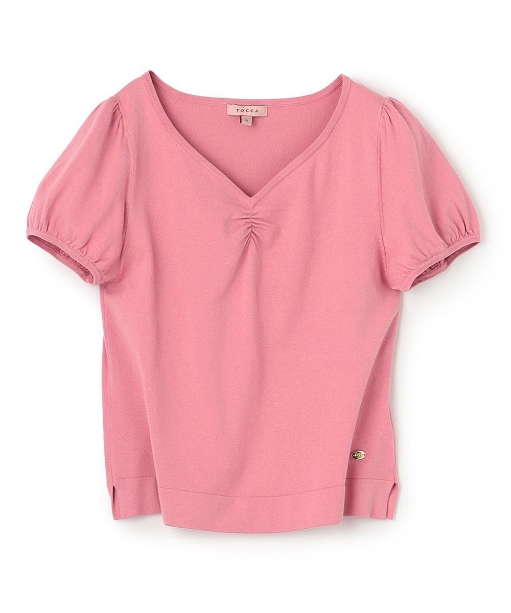 【トッカ/TOCCA】の【洗える】SWIMMING POOL プルオーバー インテリア・キッズ・メンズ・レディースファッション・服の通販 founy(ファニー) 2024年 2024 2024春夏・S/S Spring/Summer 2024 SS24 ギャザー Gathered, Ruffled シンプル Simple, Minimal ストレッチ Stretch, Stretchy Fabric スリット Slit, Slit Detail セーター Sweater, Knitwear 半袖 Short Sleeve, Half Sleeve 夏 Summer 春 Spring S/S・春夏 SS, Spring/Summer, Warm Season 洗える Machine Washable ピンク系|ID: prp329100004710936 ipo3291000000034253815