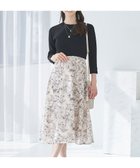 【エニィ スィス/any SiS】の【洗える】フラワープリントドッキングニット ワンピース ブラック系|ID: prp329100004710938 ipo3291000000034028982