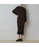 【グレース コンチネンタル/GRACE CONTINENTAL】のバイカラーカットワンピース ブラウン|ID: prp329100004710945 ipo3291000000034029017