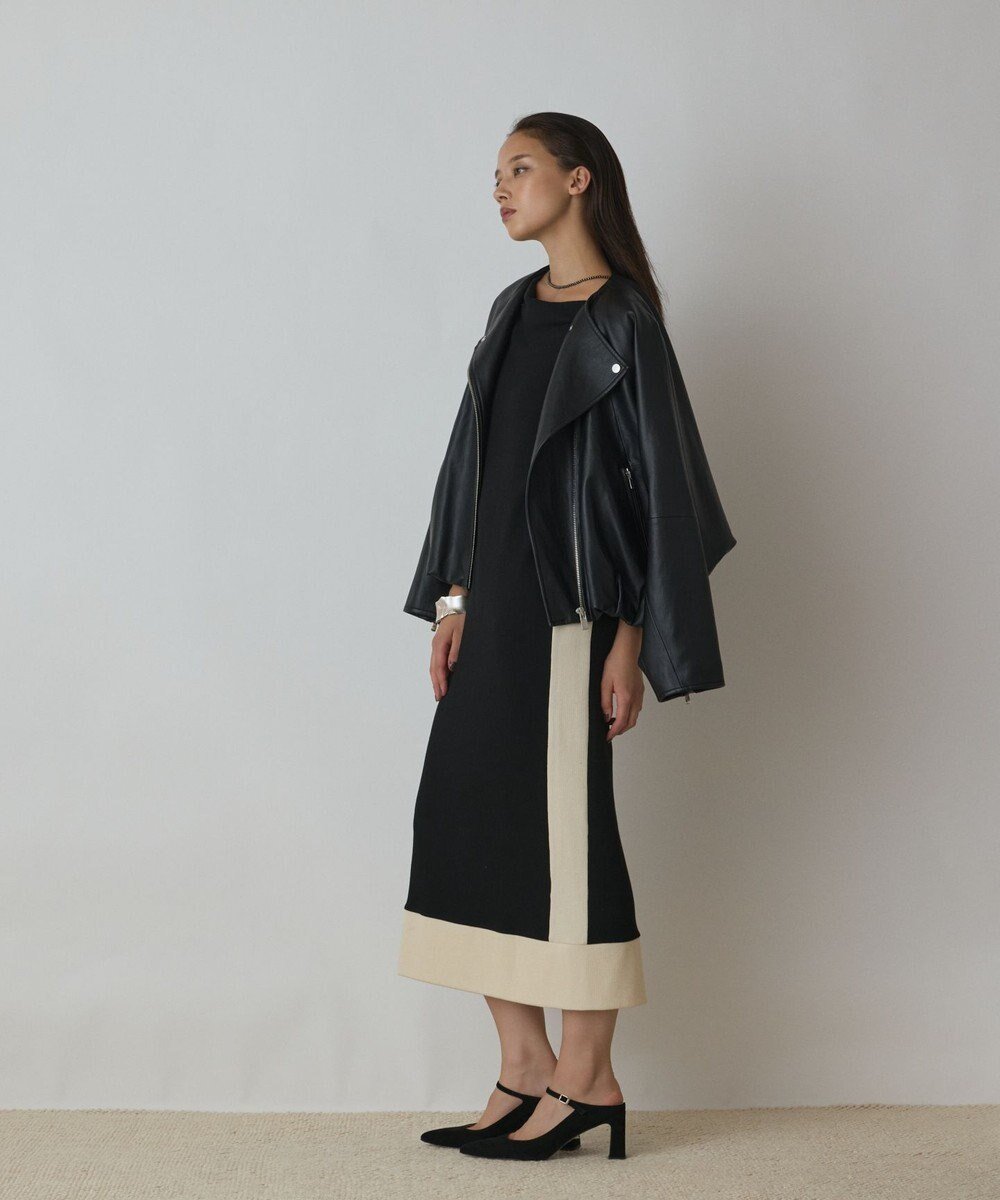 【グレース コンチネンタル/GRACE CONTINENTAL】のバイカラーカットワンピース インテリア・キッズ・メンズ・レディースファッション・服の通販 founy(ファニー) 　ファッション　Fashion　レディースファッション　Fashion for Women　ワンピース　Dresses　新作・新入荷　New Arrivals / New In　おすすめ　Recommended / Our Picks　ストレート　Straight, Straight Cut　スリット　Slit, Slit Detail　A/W・秋冬　Autumn/Winter　ブラック|ID: prp329100004710945 ipo3291000000034029018