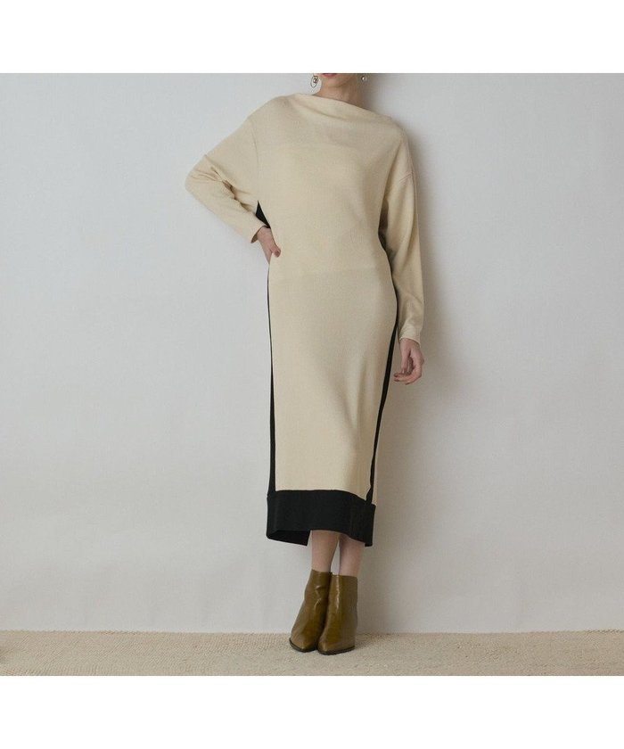 【グレース コンチネンタル/GRACE CONTINENTAL】のバイカラーカットワンピース インテリア・キッズ・メンズ・レディースファッション・服の通販 founy(ファニー) https://founy.com/ ファッション Fashion レディースファッション Fashion for Women ワンピース Dresses 新作・新入荷 New Arrivals / New In おすすめ Recommended / Our Picks ストレート Straight, Straight Cut スリット Slit, Slit Detail A/W・秋冬 Autumn/Winter |ID: prp329100004710945 ipo3291000000034070678