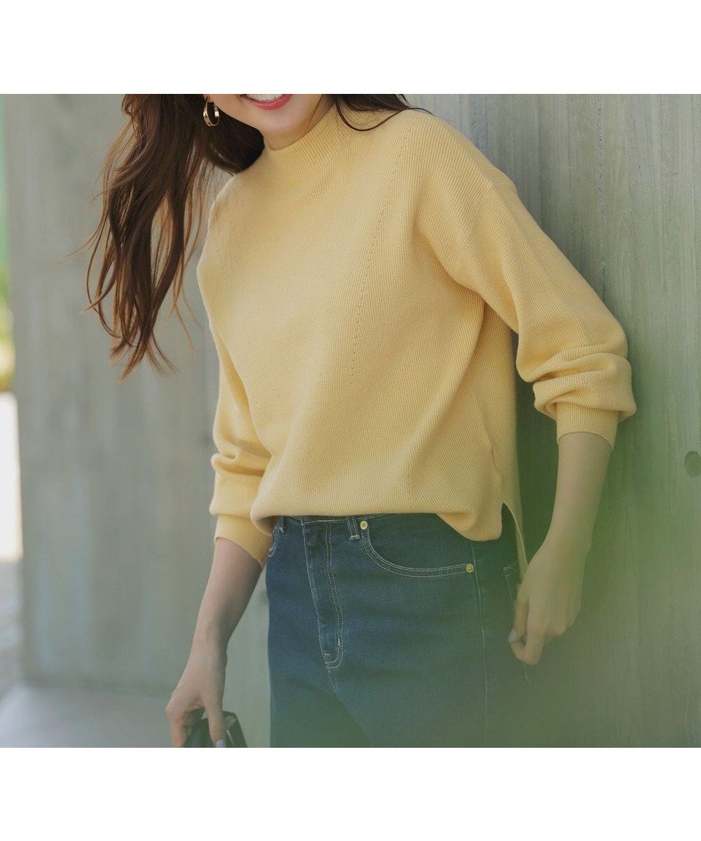 【エニィ スィス/any SiS】の【洗える・セットアップ対応】CICA ビューティ畔ボトルネック ニット インテリア・キッズ・メンズ・レディースファッション・服の通販 founy(ファニー) 　ファッション　Fashion　レディースファッション　Fashion for Women　トップス・カットソー　Cut & Sew Tops　ニット　Knit Tops & Sweaters　セットアップ　Matching Sets　レディーストップス・ブラウス　Tops & Blouses / Assorted Women's Tops　洗える　Machine Washable　畦　Ribbed Knit　軽量　Lightweight, Ultra Light　ジャケット　Jacket, Outerwear　ストレッチ　Stretch, Stretchy Fabric　セットアップ　Set-Up, Coordinated Outfit　セーター　Sweater, Knitwear　タイトスカート　Pencil Skirt, Tight Skirt　デニム　Denim, Jeans Material　フリル　Frill, Ruffle　フレア　Flare, Flared　ボトルネック　Bottle Neck, Mock Neck　リラックス　Relax, Relaxed Fit　ワイド　Wide, Wide Fit　A/W・秋冬　Autumn/Winter　新作・新入荷　New Arrivals / New In　おすすめ　Recommended / Our Picks　イエロー|ID: prp329100004710953 ipo3291000000034029047