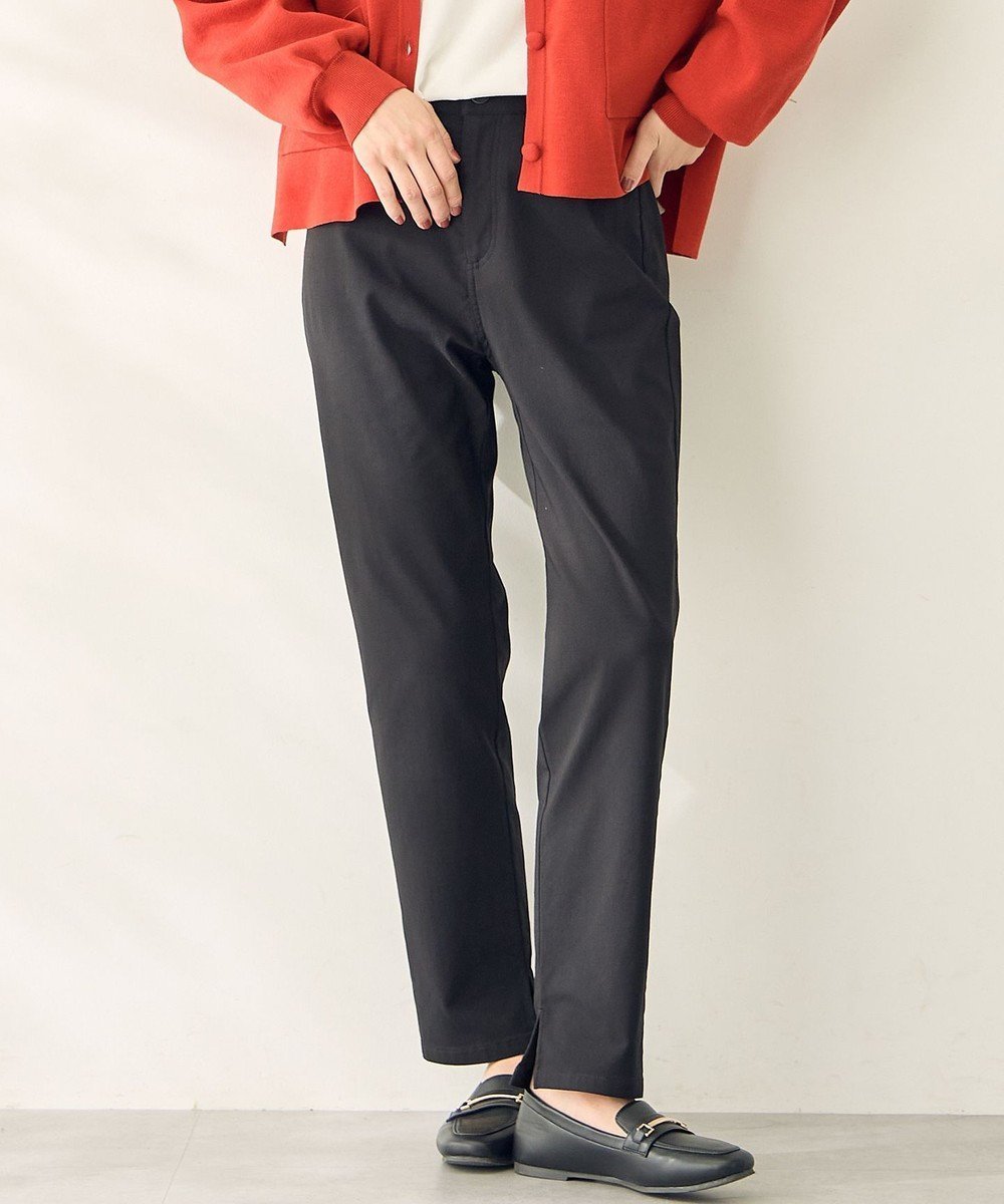 【エニー/ANY】の【ウエストゴム】7days裏起毛テーパードパンツ インテリア・キッズ・メンズ・レディースファッション・服の通販 founy(ファニー) 　ファッション　Fashion　レディースファッション　Fashion for Women　パンツ　Pants & Trousers　洗える　Machine Washable　シンプル　Simple, Minimal　スウェット / スエット　Sweatshirt, Sweatwear　ストレート　Straight, Straight Cut　スニーカー　Sneakers, Trainers　スリット　Slit, Slit Detail　ポケット　Pocket, Pocket Detail　A/W・秋冬　Autumn/Winter　おすすめ　Recommended / Our Picks　ビジネス 仕事 通勤　Business / Work / Commuting　ブラック|ID: prp329100004710957 ipo3291000000035589133