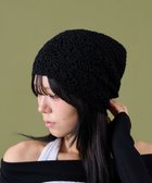 【ウィゴー/WEGO】のクロシェフラワービーニー ブラック|ID: prp329100004710959 ipo3291000000034029070