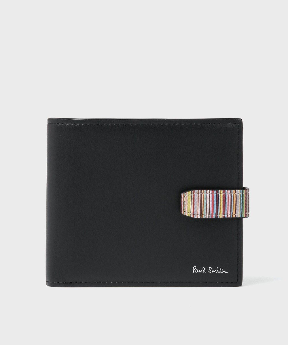 【ポールスミス/Paul Smith / MEN】のシグネチャーストライプタブ 2つ折り財布 インテリア・キッズ・メンズ・レディースファッション・服の通販 founy(ファニー) 　ファッション　Fashion　メンズファッション　Fashion for Men　シンプル　Simple, Minimal　財布　Wallet, Purse　プリント　Print, Printed Pattern　ポケット　Pocket, Pocket Detail　メンズ　Men's, Menswear　おすすめ　Recommended / Our Picks　エレガント 上品　Elegant　ギフト プレゼント　Gift / Present　ブラック|ID: prp329100004712233 ipo3291000000035074379