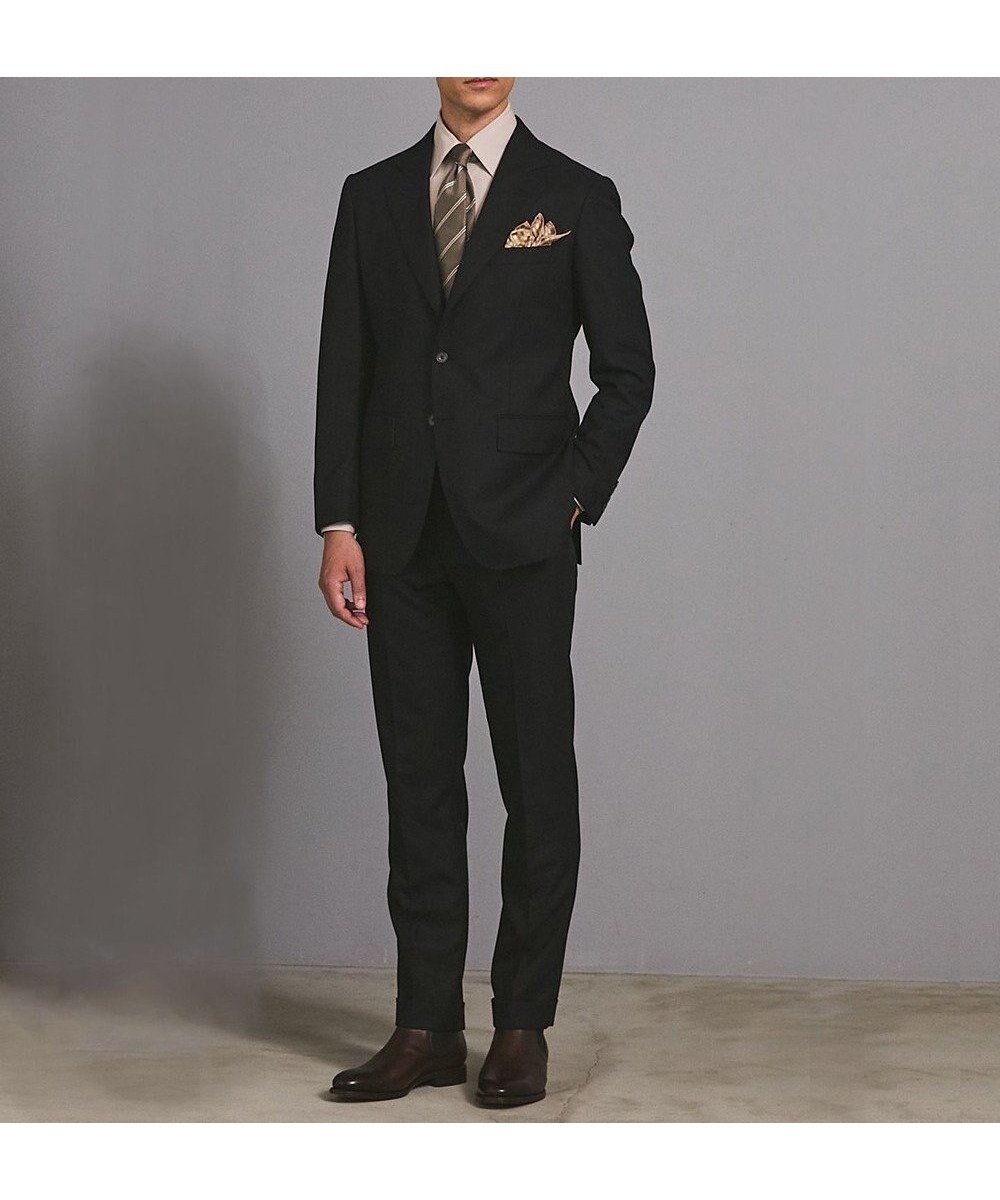 【五大陸/gotairiku / MEN】のシワになりにくい【御幸毛織/みゆきけおり】DRY SPINNER(ドライスピナー)スーツ_ブラック インテリア・キッズ・メンズ・レディースファッション・服の通販 founy(ファニー) 　ファッション　Fashion　メンズファッション　Fashion for Men　セットアップ　Matching Sets　シェイプ　Shape, Slim Fit　ストレッチ　Stretch, Stretchy Fabric　スーツ　Suit, Formalwear　セットアップ　Set-Up, Coordinated Outfit　テーパード　Tapered, Tapered Pants　フラット　Flat, Flat Shoes　レギュラー　Regular, Standard Fit　A/W・秋冬　Autumn/Winter　ブラック系8|ID: prp329100004712240 ipo3291000000034243008