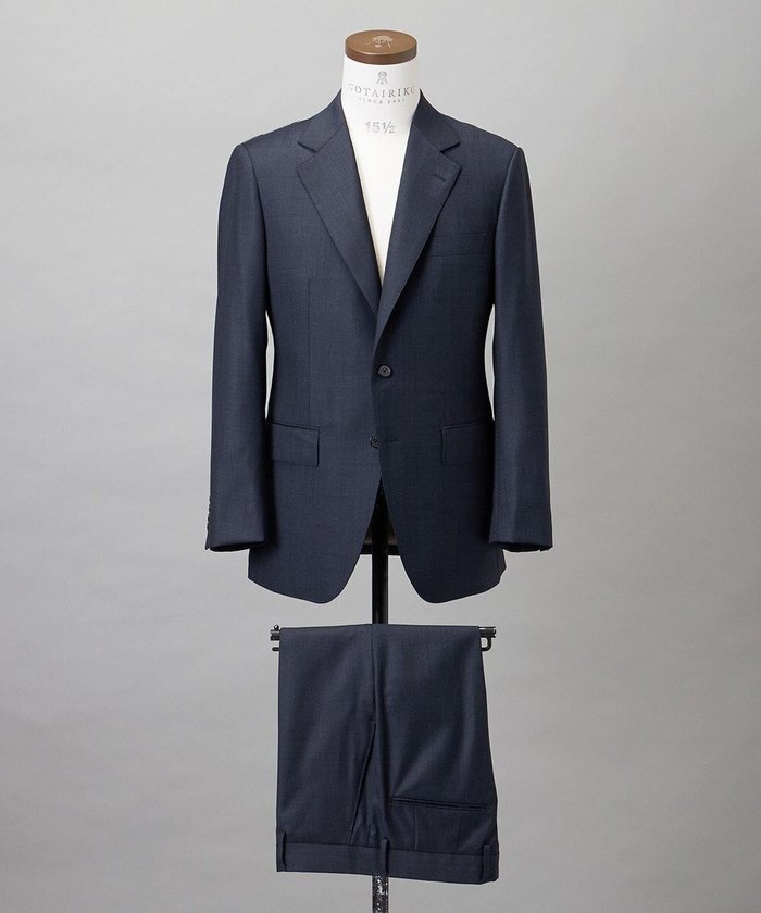 【五大陸/gotairiku / MEN】の【Loro Piana Fabric】365 通年スーツ(ネイビー×格子) インテリア・キッズ・メンズ・レディースファッション・服の通販 founy(ファニー) https://founy.com/ ファッション Fashion メンズファッション Fashion for Men セットアップ Matching Sets 新作・新入荷 New Arrivals / New In イタリア Italy シェイプ Shape, Slim Fit ストレッチ Stretch, Stretchy Fabric スーツ Suit, Formalwear セットアップ Set-Up, Coordinated Outfit テーパード Tapered, Tapered Pants レギュラー Regular, Standard Fit A/W・秋冬 Autumn/Winter |ID: prp329100004712241 ipo3291000000034037458