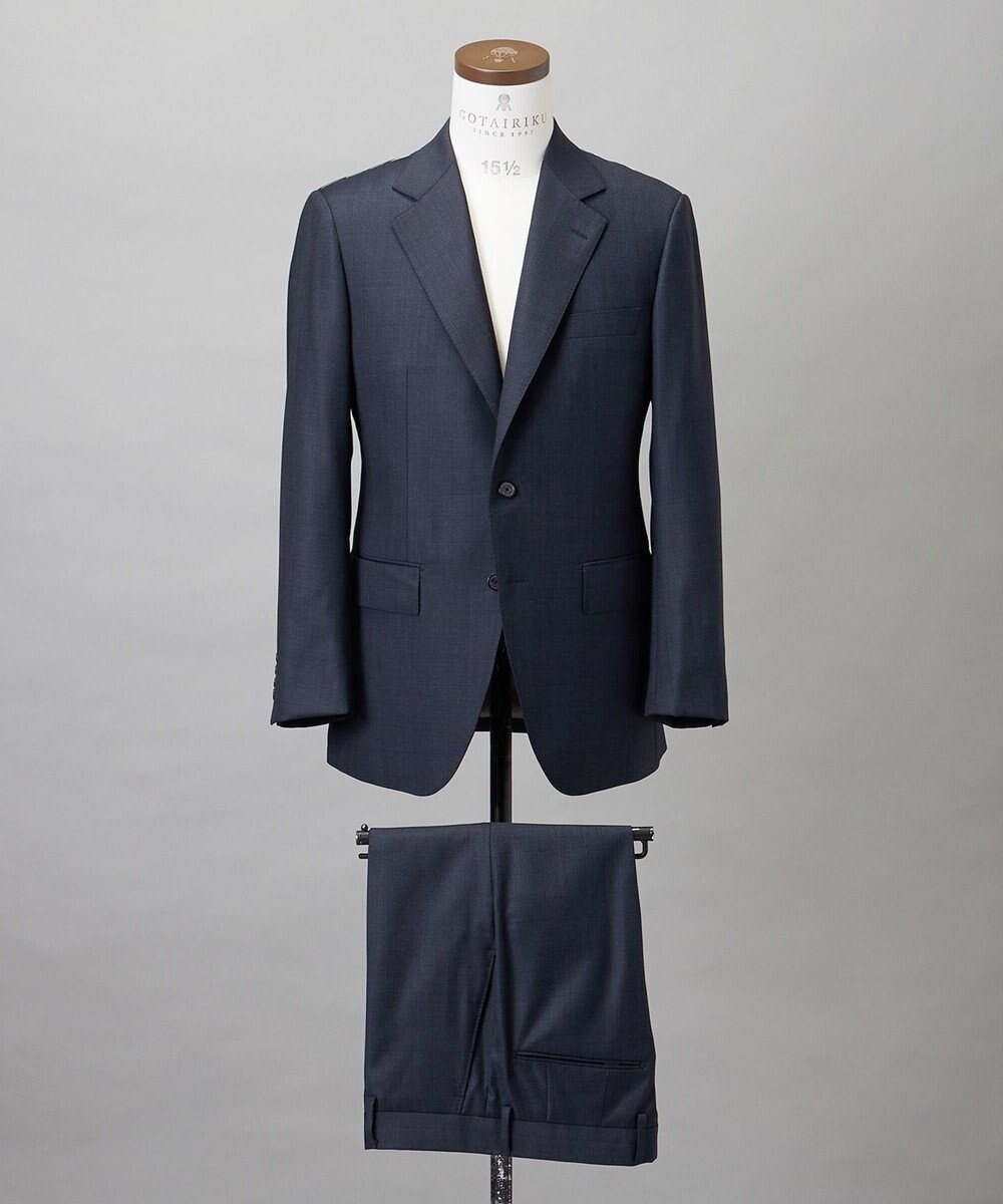 【五大陸/gotairiku / MEN】の【Loro Piana Fabric】365 通年スーツ(ネイビー×格子) 人気、トレンドファッション・服の通販 founy(ファニー) 　ファッション　Fashion　メンズファッション　Fashion for Men　セットアップ　Matching Sets　新作・新入荷　New Arrivals / New In　イタリア　Italy　シェイプ　Shape, Slim Fit　ストレッチ　Stretch, Stretchy Fabric　スーツ　Suit, Formalwear　セットアップ　Set-Up, Coordinated Outfit　テーパード　Tapered, Tapered Pants　レギュラー　Regular, Standard Fit　A/W・秋冬　Autumn/Winter　 other-1|ID: prp329100004712241 ipo3291000000034037458