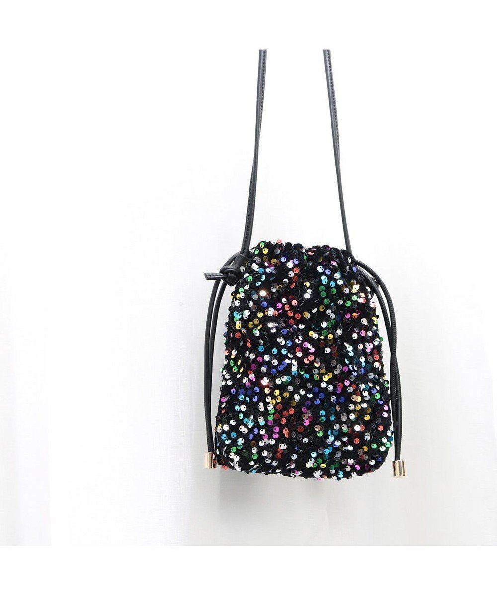 【アンビリオン/UNBILLION】のカシュカシュ cachecache / スパンコール巾着ミニショルダーバッグ インテリア・キッズ・メンズ・レディースファッション・服の通販 founy(ファニー) 　ファッション　Fashion　レディースファッション　Fashion for Women　バッグ　Bags　カラフル　Colorful Design　巾着　Drawstring Bag, Kinchaku　11月号　November Issue　ショルダー　Shoulder, Shoulder Strap　スパンコール　Sequins, Sequin Embellishment　財布　Wallet, Purse　雑誌　Magazine, Fashion Magazine　トレンド　Trend, Trending Now　ハンド　Hand, Handmade　ベルベット　Velvet, Velvety　ポケット　Pocket, Pocket Detail　ミックス　Mix, Mixed Style　モチーフ　Motif, Design Theme　冬　Winter / This Winter　再入荷　Restock / Back in Stock　おすすめ　Recommended / Our Picks　ミックス|ID: prp329100004712249 ipo3291000000034037488