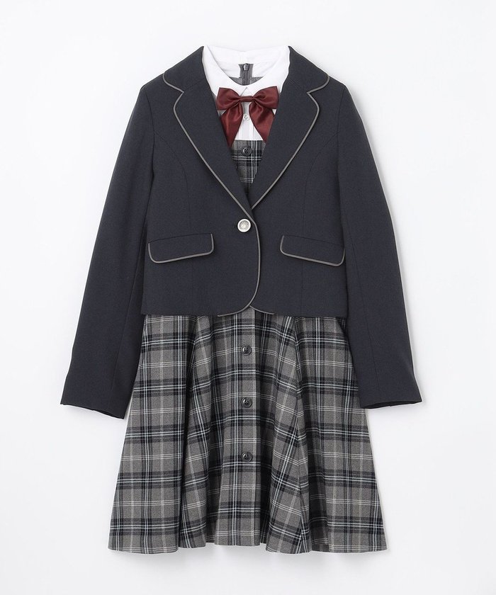【エニィ/ANY / KIDS】の【any FAM JUNIOR】ジャケット付きワンピース インテリア・キッズ・メンズ・レディースファッション・服の通販 founy(ファニー) https://founy.com/ ファッション Fashion キッズファッション Fashion for Kids ワンピース Dresses ジャケット Jacket, Outerwear セレモニー Ceremony ドッキング Docking, Mixed Material パイピング Piping, Trim Design ブローチ Brooch, Pin Brooch リボン Ribbon, Bow エレガント 上品 Elegant 卒業式 Graduation Ceremony 定番 Standard, Basic Item A/W・秋冬 Autumn/Winter |ID: prp329100004713091 ipo3291000000034047091