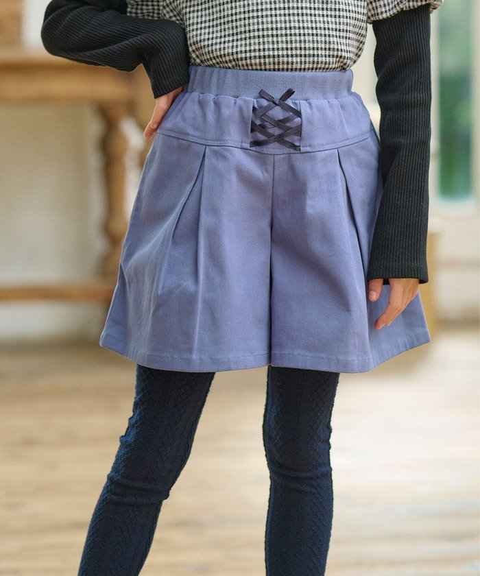 【組曲 / KIDS/KUMIKYOKU】の【110-140㎝】レースアップ キュロット インテリア・キッズ・メンズ・レディースファッション・服の通販 founy(ファニー) https://founy.com/ ファッション Fashion キッズファッション Fashion for Kids ボトムス Bottoms キュロット Culottes, Wide Shorts ショート Short, Short Length ツイル Twist, Twisted Detail デニム Denim, Jeans Material ヨーク Yoke, Yoke Design レース Lace, Lace Fabric 夏 Summer 春 Spring S/S・春夏 SS, Spring/Summer, Warm Season |ID: prp329100004713100 ipo3291000000034177032