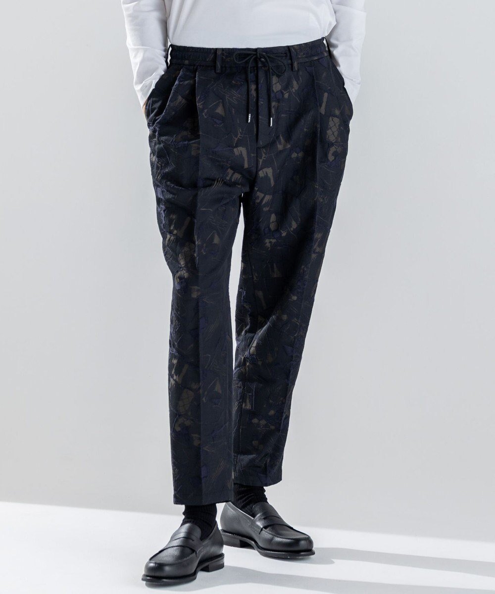 【ジョゼフ オム/JOSEPH HOMME / MEN】の【新柄】モロッカンジャガード ドロスト付ワイドテーパードパンツ/ ORIGIN CONVERTIBLE 人気、トレンドファッション・服の通販 founy(ファニー) 　ファッション　Fashion　メンズファッション　Fashion for Men　ボトムス　Bottoms　シンプル　Simple, Minimal　セットアップ　Set-Up, Coordinated Outfit　トレンド　Trend, Trending Now　ポケット　Pocket, Pocket Detail　ループ　Loop, Loop Knit　A/W・秋冬　Autumn/Winter　新作・新入荷　New Arrivals / New In　おすすめ　Recommended / Our Picks　 other-1|ID: prp329100004713107 ipo3291000000034047132