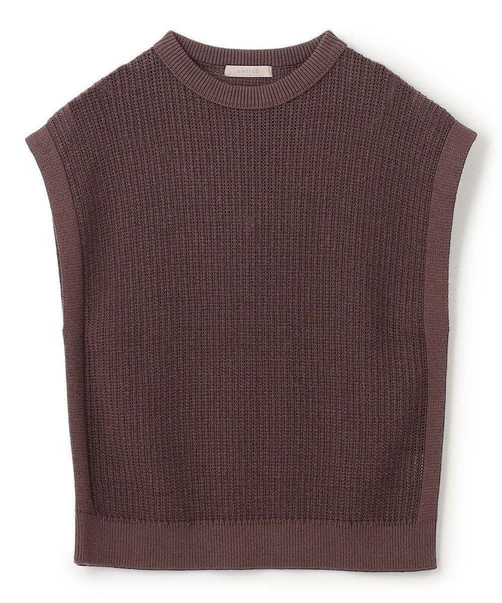 【アンフィーロ/UNFILO / MEN】のメッシュ ニットベスト 24年春夏商品 インテリア・キッズ・メンズ・レディースファッション・服の通販 founy(ファニー) 　ファッション　Fashion　メンズファッション　Fashion for Men　トップス・カットソー　Cut & Sew Tops　ニット・セーター / 定番トップス　Knit Tops & Sweaters　ベスト・ジレ　Vests & Gilets　ウォッシャブル　Machine Washable　タンク　Tank Top, Sleeveless Top　パターン　Pattern, Design Print　ベスト　Vest, Waistcoat　ボックス　Boxy, Box Shape　ミドル　Middle Length, Mid Height　メッシュ　Mesh, Net Fabric　夏　Summer　春　Spring　S/S・春夏　SS, Spring/Summer, Warm Season　洗える　Machine Washable　長袖　Long Sleeve, Full Sleeve　ブラウン|ID: prp329100004713114 ipo3291000000034047157