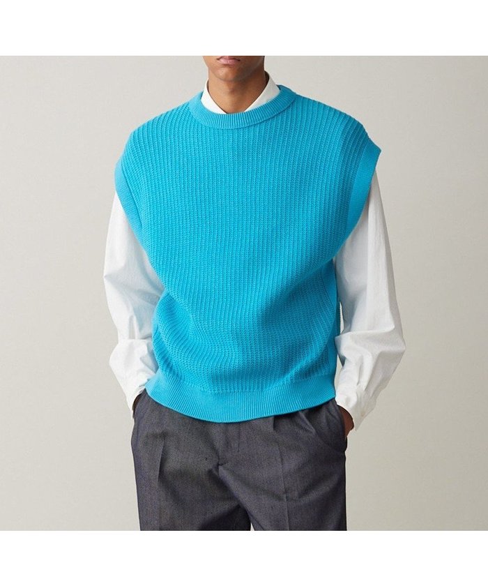 【アンフィーロ/UNFILO / MEN】のメッシュ ニットベスト 24年春夏商品 インテリア・キッズ・メンズ・レディースファッション・服の通販 founy(ファニー) https://founy.com/ ファッション Fashion メンズファッション Fashion for Men トップス・カットソー Cut & Sew Tops ニット・セーター / 定番トップス Knit Tops & Sweaters ベスト・ジレ Vests & Gilets ウォッシャブル Machine Washable タンク Tank Top, Sleeveless Top パターン Pattern, Design Print ベスト Vest, Waistcoat ボックス Boxy, Box Shape ミドル Middle Length, Mid Height メッシュ Mesh, Net Fabric 夏 Summer 春 Spring S/S・春夏 SS, Spring/Summer, Warm Season 洗える Machine Washable 長袖 Long Sleeve, Full Sleeve |ID: prp329100004713114 ipo3291000000034243245