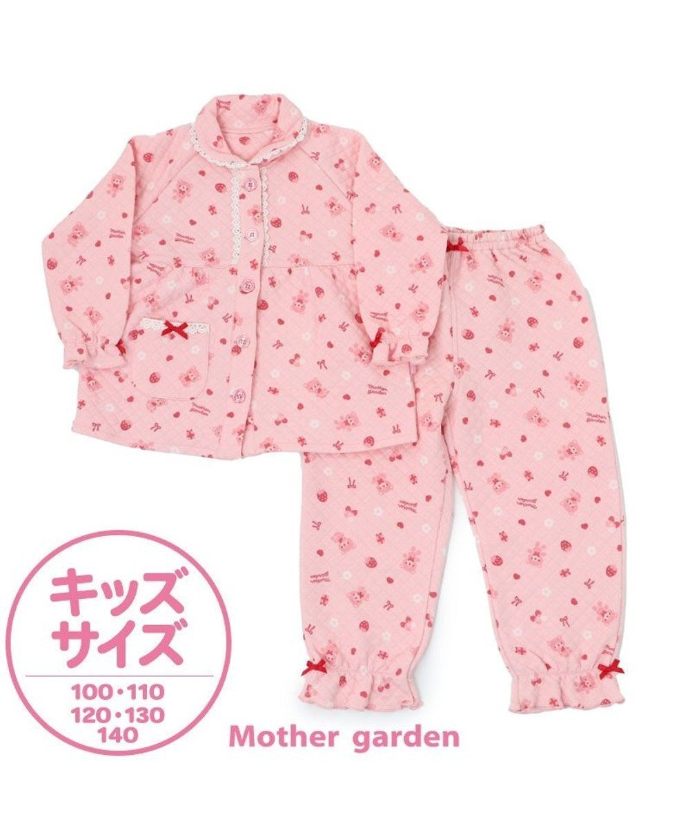 【マザーガーデン/Mother garden / KIDS】のマザーガーデン くまちゃん キッズ 長袖 長ズボン パジャマ 100/110/120/130/140 cm インテリア・キッズ・メンズ・レディースファッション・服の通販 founy(ファニー) 　ファッション　Fashion　キッズファッション　Fashion for Kids　アンダー　Underwear Essentials　ガーデン　Garden, Gardening　ギャザー　Gathered, Ruffled　パジャマ　Pajamas, Sleepwear　夏　Summer　S/S・春夏　SS, Spring/Summer, Warm Season　A/W・秋冬　Autumn/Winter　長袖　Long Sleeve, Full Sleeve　ピンク(淡)|ID: prp329100004713119 ipo3291000000034047174