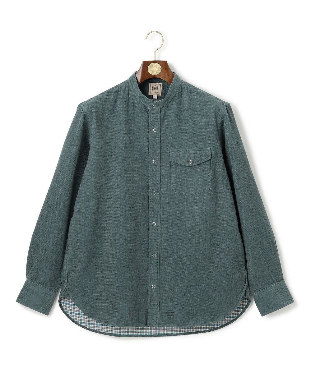 【ジェイ プレス/J.PRESS / MEN】のダブルフェイス キャラメルコール シャツブルゾン インテリア・キッズ・メンズ・レディースファッション・服の通販 founy(ファニー) 　ファッション　Fashion　メンズファッション　Fashion for Men　トップス・カットソー　Cut & Sew Tops　メンズシャツ　Shirts　カットソー　Cut and Sewn Top　コーデュロイ　Corduroy, Cord Fabric　ダブル　Double, Double-Breasted　チェック　Check, Plaid, Tartan　ドッキング　Docking, Mixed Material　定番　Standard, Basic Item　フィット　Fit, Slim Fit　フェイス　Face, Facial Design　ブルゾン　Blouson, Bomber Jacket　ブロック　Block, Solid Block Pattern　ポケット　Pocket, Pocket Detail　羽織　Haori, Light Jacket　リバーシブル　Reversible, Two-Sided　リラックス　Relax, Relaxed Fit　A/W・秋冬　Autumn/Winter　おすすめ　Recommended / Our Picks　スモーキーグリーン系|ID: prp329100004713129 ipo3291000000035165410