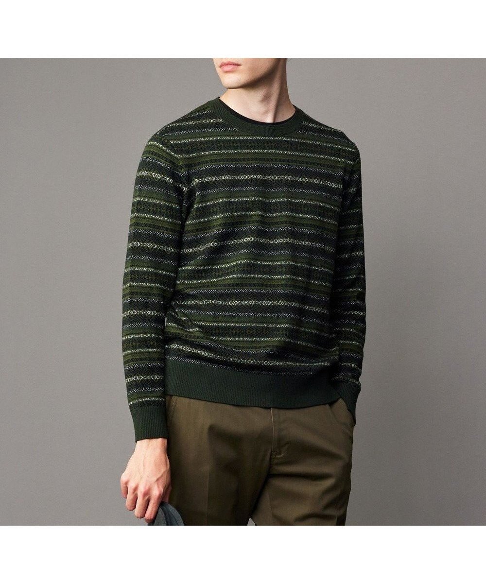 【ジョセフ アブード/JOSEPH ABBOUD / MEN】の【イタリア糸使用/洗える】フェアアエルクルーネック ニット 人気、トレンドファッション・服の通販 founy(ファニー) 　ファッション　Fashion　メンズファッション　Fashion for Men　トップス・カットソー　Cut & Sew Tops　ニット・セーター / 定番トップス　Knit Tops & Sweaters　アクリル　Acrylic Material　イタリア　Italy　インナー　Innerwear　ジャケット　Jacket, Outerwear　セーター　Sweater, Knitwear　ブルゾン　Blouson, Bomber Jacket　吸水　Absorbent, Quick-Dry　洗える　Machine Washable　A/W・秋冬　Autumn/Winter　 other-1|ID: prp329100004713130 ipo3291000000034047214