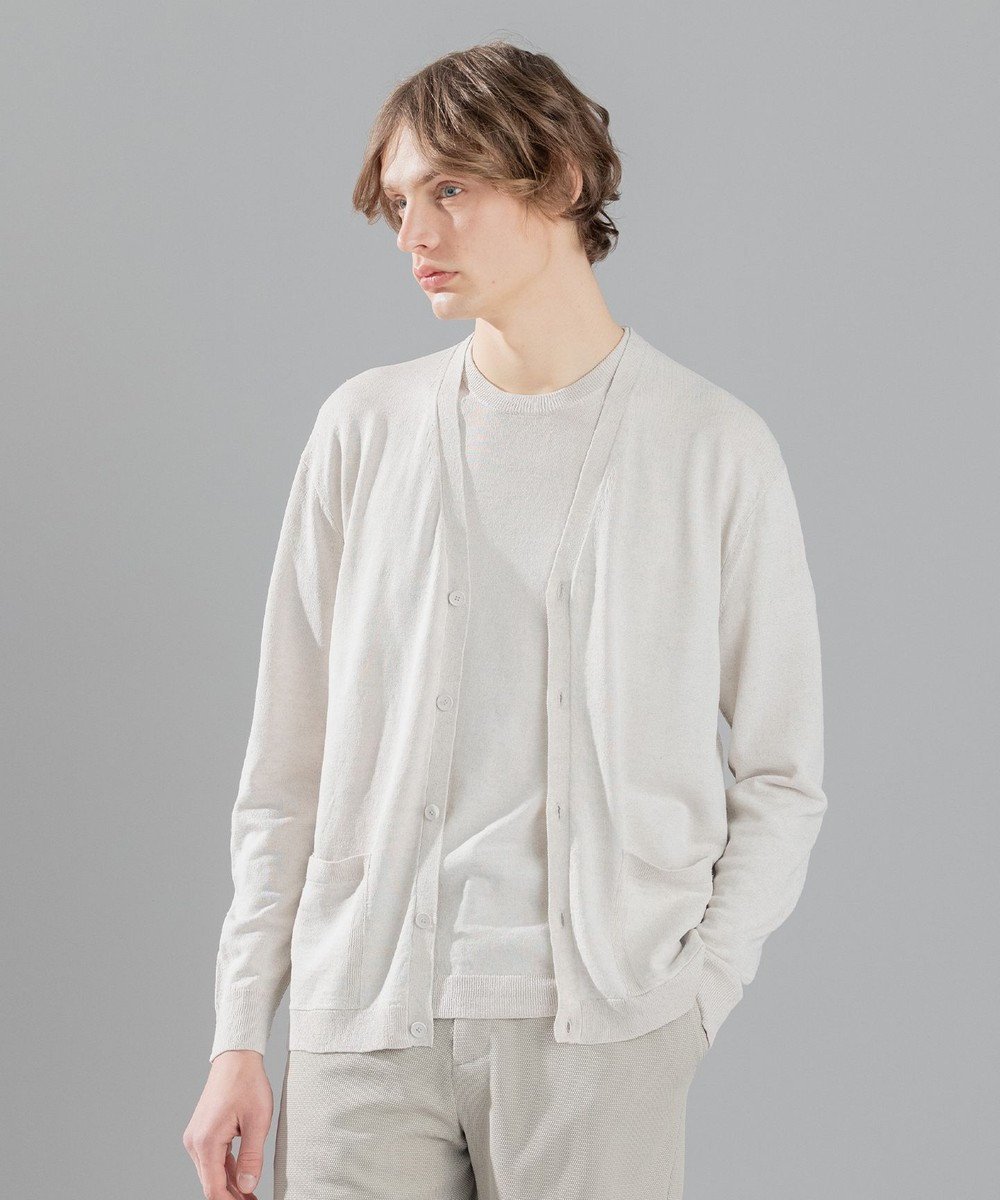 【ジョゼフ オム/JOSEPH HOMME / MEN】のリネンナイロンプレーン Vネックカーディガン 人気、トレンドファッション・服の通販 founy(ファニー) 　ファッション　Fashion　メンズファッション　Fashion for Men　トップス・カットソー　Cut & Sew Tops　カーディガン / 羽織り　Cardigans　おすすめ　Recommended / Our Picks　アンサンブル　Ensemble Set　カーディガン　Cardigan, Knitwear　シンプル　Simple, Minimal　メランジ　Melange, Mixed Yarn　エレガント 上品　Elegant　夏　Summer　A/W・秋冬　Autumn/Winter　 other-1|ID: prp329100004713132 ipo3291000000035191998