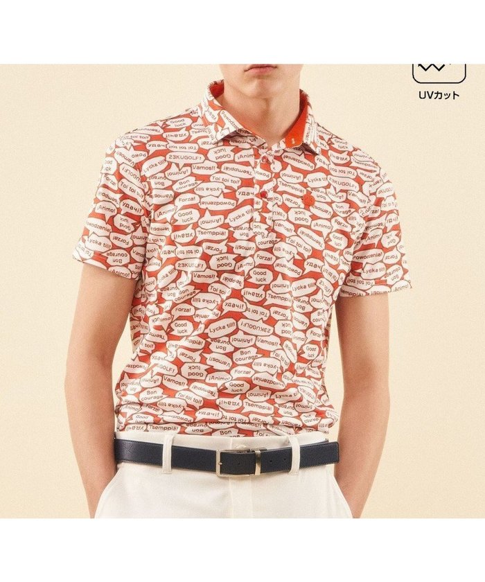 【23区 ゴルフ/23区GOLF / MEN】の【MEN】【吸水速乾/UVカット】YELL総柄プリントポロシャツ インテリア・キッズ・メンズ・レディースファッション・服の通販 founy(ファニー) https://founy.com/ ファッション Fashion メンズファッション Fashion for Men トップス・カットソー Cut & Sew Tops メンズシャツ Shirts ポロシャツ / きれいめカジュアルスタイル Polo Shirts ゴルフ Golf ストレッチ Stretch, Stretchy Fabric フラット Flat, Flat Shoes プリント Print, Printed Pattern ポロシャツ Polo Shirt, Collared Tee ロング Long, Long-Length 吸水 Absorbent, Quick-Dry 夏 Summer 春 Spring S/S・春夏 SS, Spring/Summer, Warm Season |ID: prp329100004713133 ipo3291000000034047228