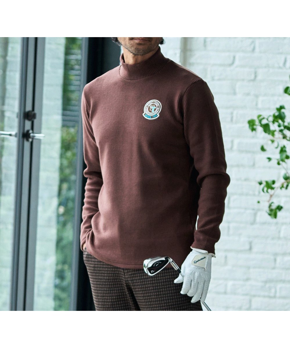 【23区 ゴルフ/23区GOLF / MEN】の【MEN】冬の暖かトップス!グランサーモリブ モックネック インテリア・キッズ・メンズ・レディースファッション・服の通販 founy(ファニー) 　ファッション　Fashion　メンズファッション　Fashion for Men　トップス・カットソー　Cut & Sew Tops　アクリル　Acrylic Material　インナー　Innerwear　カットソー　Cut and Sewn Top　ゴルフ　Golf　ジャケット　Jacket, Outerwear　スウェット / スエット　Sweatshirt, Sweatwear　ストレッチ　Stretch, Stretchy Fabric　ベーシック　Basic, Essential　モックネック　Mock Neck, Short Turtleneck　冬　Winter / This Winter　定番　Standard, Basic Item　A/W・秋冬　Autumn/Winter　防寒　Cold Protection, Winter-Ready　ダークブラウン系|ID: prp329100004713137 ipo3291000000034337651
