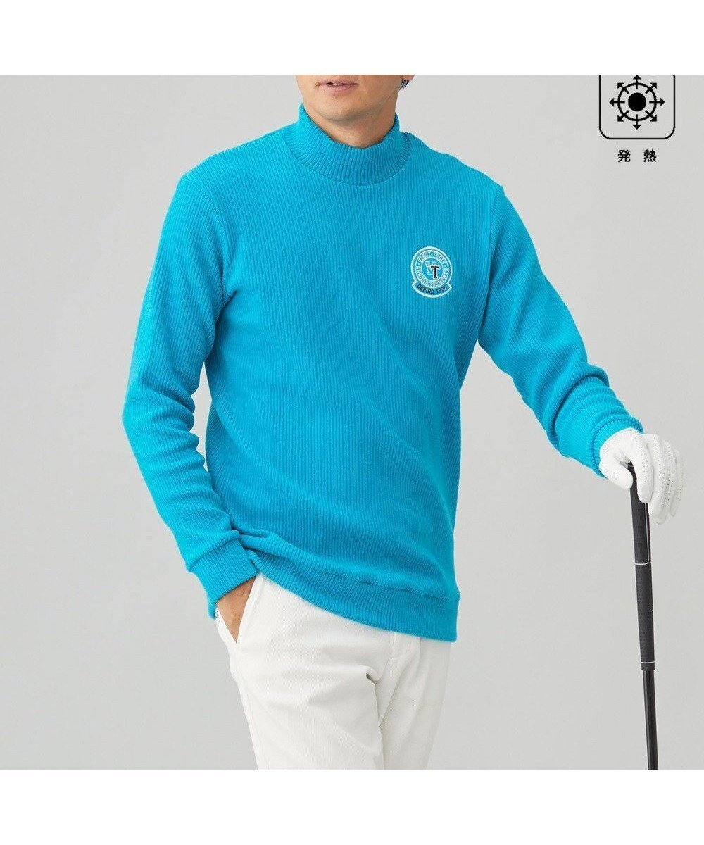 【23区 ゴルフ/23区GOLF / MEN】の【MEN】冬の暖かトップス!グランサーモリブ モックネック インテリア・キッズ・メンズ・レディースファッション・服の通販 founy(ファニー) 　ファッション　Fashion　メンズファッション　Fashion for Men　トップス・カットソー　Cut & Sew Tops　アクリル　Acrylic Material　インナー　Innerwear　カットソー　Cut and Sewn Top　ゴルフ　Golf　ジャケット　Jacket, Outerwear　スウェット / スエット　Sweatshirt, Sweatwear　ストレッチ　Stretch, Stretchy Fabric　ベーシック　Basic, Essential　モックネック　Mock Neck, Short Turtleneck　冬　Winter / This Winter　定番　Standard, Basic Item　A/W・秋冬　Autumn/Winter　防寒　Cold Protection, Winter-Ready　ターコイズブルー系|ID: prp329100004713137 ipo3291000000034337652